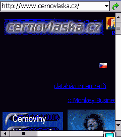 Černovláska.cz na PDA